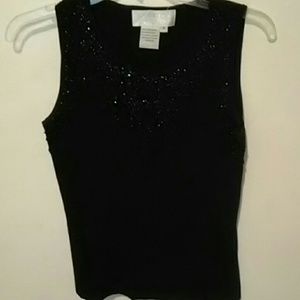 Kenneth Miller sequins ss top